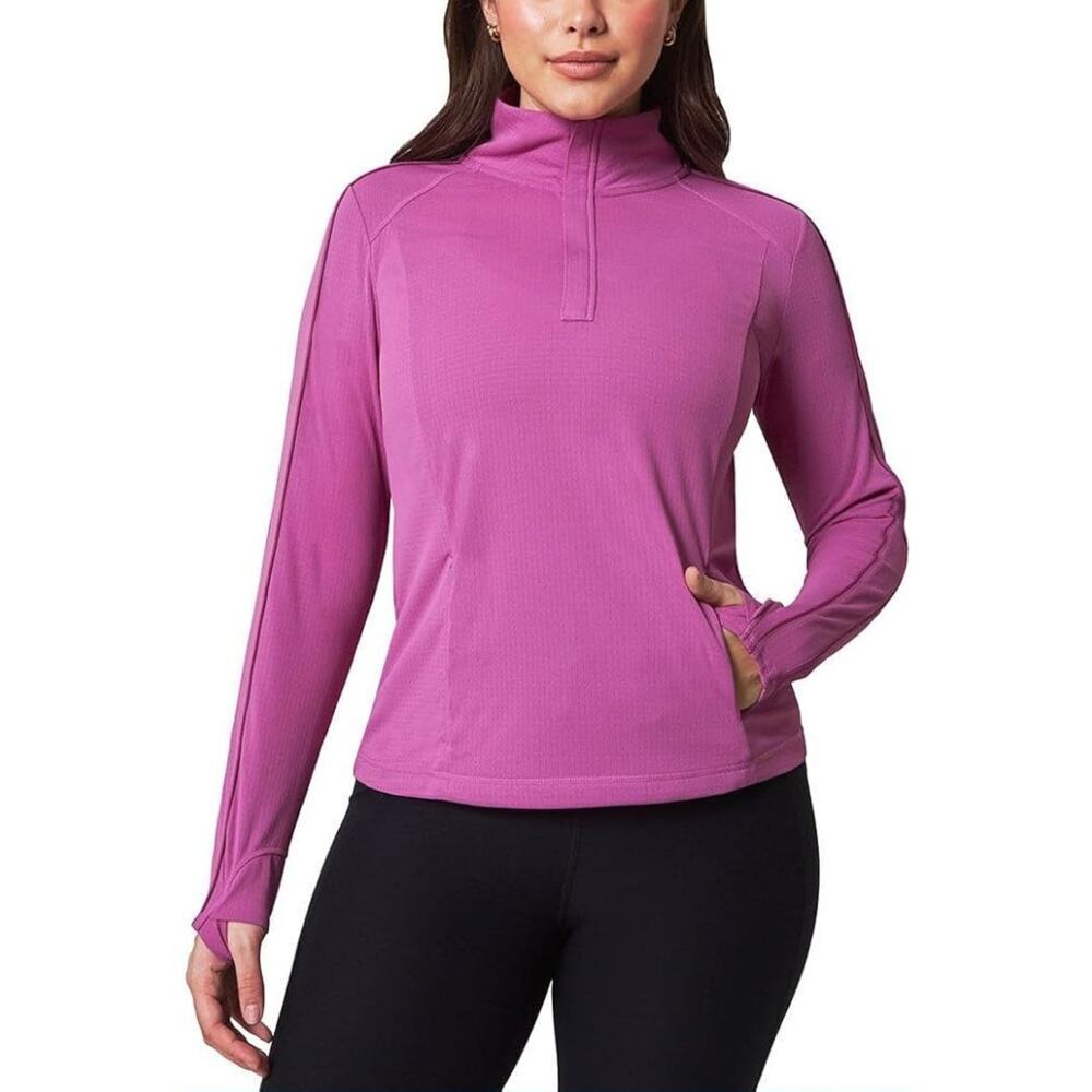 NWT Mondetta Women's Moisture Wicking Quarter-Zip Pullover Sweatshirt Active Top